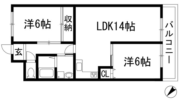 ディアコートMIHOの物件間取画像